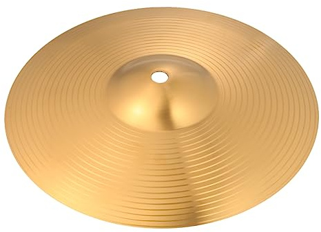 Platillo Hi Hat de Latón Aleado Dorado para Batería, 1 Pieza