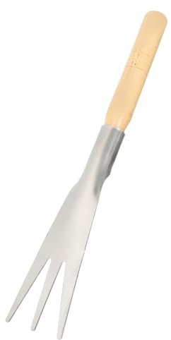 TOYANDONA Paleta De Jardín Dentada Metálica para Jardinería, Pala Manual 3 Dientes, Herramienta Resistente para Plantar Flores y Vegetales Huertos