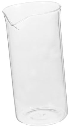 Luxshiny Espresso Coffee Press Accessories 600ml Glass Pouring Cup Wood Handle Reusable Coffee Filter Compatible for Home and Travel Brewing