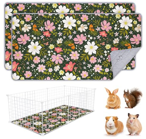 BeBeJoJo Meerschweinchen Unterlage, 2 Stück, 120x60cm | Waschbar