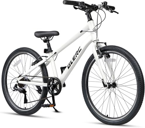 Glerc Mesa Youth Bike for Boys Teenagers, 20 24 Inch Kids Bike for 6-15 Years, 7 Speed Bike with Sturdy Frame & V-Brakes, Multiple Colors