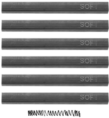 sourcing map Compressed Charcoal Sticks, Soft Grade Square Vine Charcoal Sticks Set Art Supplies for Painting Drawing Sketching Shading Artists Beginners(Pack of 6)