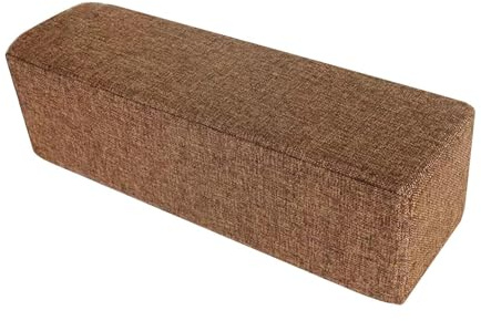 Armlehnen-Kissen mit waschbarem Kissenbezug, Armlehnenkissen, Ellenbogenstützkissen für Sofa, Bett, Sessel, 50 x 15 x 15 cm, Kaffeebraun