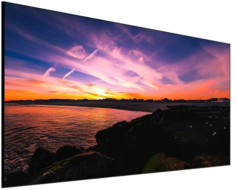 Générique Écran de Projection Fresnel ALR 72 Pouces pour Projecteurs à Ultra Courte Focale, Cadre Fixe 4K Ultra HD 16:9, Gain de 1,6 DB, 3D Active, 85% de Résistance à la Lumière Ambiante