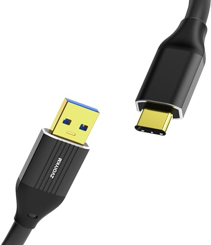 ZVOIYKM USB A to USB C 3.0 Cable 1.5m, 5Gbps High-Speed Data Cable | Active USB 3.0 A to C Extension Cable 1.5m-5ft for Loptop, VR, PC, Xbox, Printers, Hard Drives