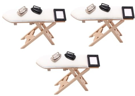 HOOTNEE 12 Scale Miniature Iron Ironing Board for Doll Accessories and Creative Display