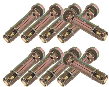 OSALADI Pernos de Expansión de Anclaje Pesado 8x60 Mm Escudo de Alta Resistencia para Mampostería, Paquete de 12 Unidades, Anclajes Duraderos para Construcción y Servicio Pesado