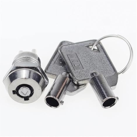 1 Satz EIN/AUS-Schlüsselschalter D102 12 mm Zylinder Elektronischer Schlüsselschalter 2 Positionen mit Schlüssel 2 2A 250VAC /4A 125VAC