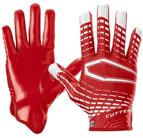 Cutters Fußball Wide Receiver Handschuhe Rev 5.0 Ultra Grip No Slip Erwachsene (1 Paar)