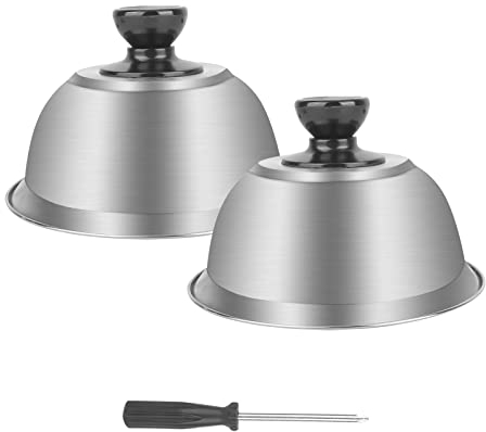 CTDMJ Burger-Abdeckhaube, 16 x 9 cm, Burger-Cloche, Metall, Burger-Abdeckung mit Schraubendreher, Burger-Kochabdeckung, Kuppel, Burger-Abdeckung zum Schmelzen von Käse für Cheeseburger, Grill, Steak,