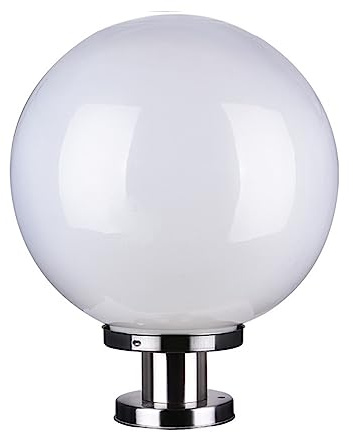 Sockelleuchten Außen Wegeleuchten Acryl Stahl Säule-Lampe Weiß IP44 Sockelleuchte Aussen Modern Pollerleuchte Φ25cm E27 Wasserdichte Rasen Terrasse Landschaft Teiche Hof Aussenlampe Spalte-Lampe