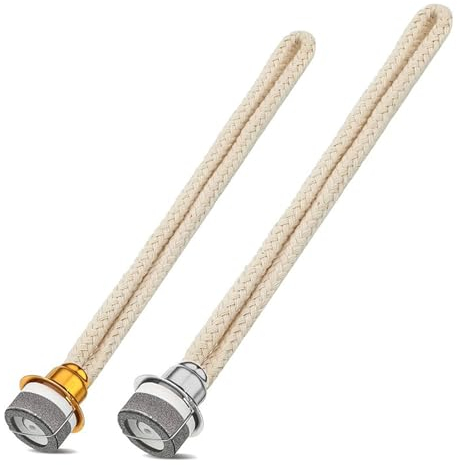 2 Pezzi Stoppino Lampada Catalitica,Lampada per Oli Profumati Stoppino Bruciatore Catalitico Diffusore Aromaterapia,per Bruciatore Diffusore Aromaterapia Decorazione (Oro 18 mm e argento 14.6 mm)