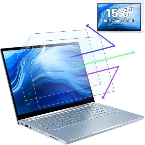 2 Unités Protection Ecran 15.6 Pouces Aspect 16:9 pour Ordinateur Portable | Filtre Anti Lumiere Bleue Sans Bulles Anti Rayures Compatible avec Laptop HP/Dell/Acer/Lenovo/Thinkpad/ASUS