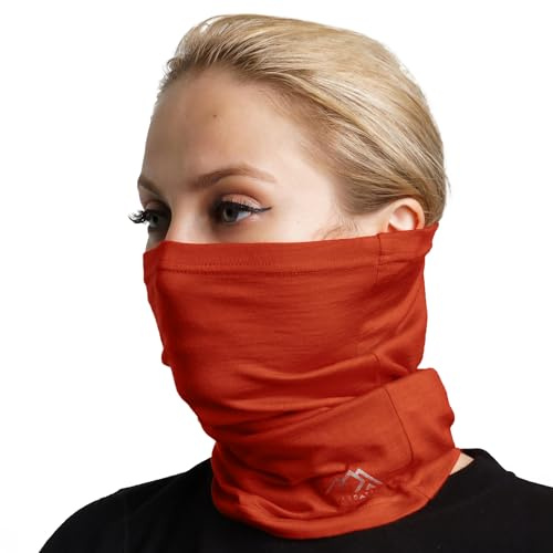 Merino.tech Merino Wool Neck Gaiter - Face Mask Neck Warmer for Men & Women