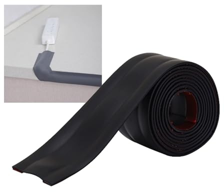 LYUCAYHQ Canaline Passacavi da Muro, Canalina Passacavi Muro, Canalina Passacavi Calpestabile, Dotato di Retro Adesivo, può Essere Tagliato Come Nascondicavo(Black,200 * 5.5cm/79 * 2.2in)