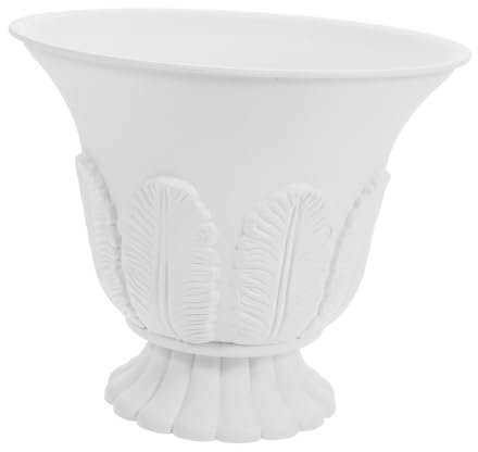 CAXUSD Antiker Blumentopf Mit Römischer Säule Eleganter Pflanzkübel Mit Sockel Für Garten Hochzeitsdekoration Urnenpflanzer Im Freien Kunststoff