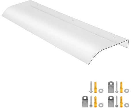 HaiYiZuhause Transparentes Vordach, Vordach für Haustür, Patio Tür Fenster Markise Baldachin, Polycarbonat Blatt transparente Markise für Haustür, Veranda Patio Dach (Transparent, 80 x 40cm)