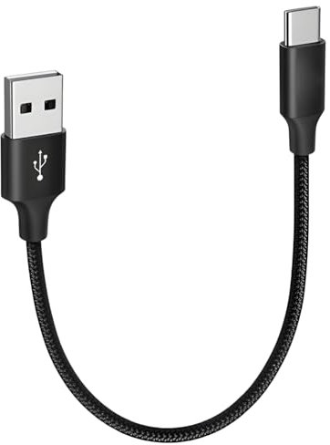 ZEPHY 0.25m Short IPhone16/15 Car Carplay Cable, USB A to USB C Charger lead for IPhone 16 pro max/16 pro/16 Plus, Charging Cable Data Cord
