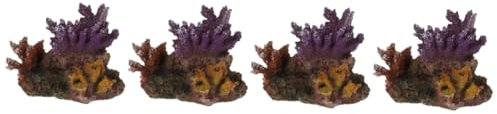 Toddmomy 4pièces Figurine De Résine pour Aquarium Décoration pour Réservoir De Poissons Accessoire De -Marin