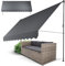 Juskys Klemmmarkise Kapstadt 400x120 cm - Höhenverstellbar & UV-beständig - Balkon & Terrasse - Wetterfest & Sichtschutz - Terrassenüberdachung Grau
