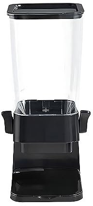 Easy Access Cereal Dispenser for Breakfast Convenient Sealed ABS Cereal Container Storage Cereal Dispenser Black 5L