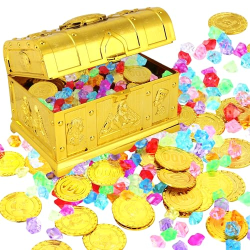TYSM-CC Coffre au Trésor Enfant Magnifique - Boîte de Stockage Sécurisée avec Cadenas - Idéal pour Anniversaires, Jeux et Collection d'Objets - Dimensions 14x9.7x9.5cm - Tirelire Portable en