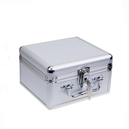 Caja de almacenamiento de aluminio para discos duros de 6.3 cm con protección antihumedad y esponja