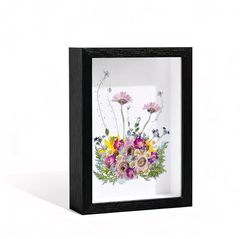 3D Shadow Box, Box Frame, Shadow Box Frame, Box Frames 20.3x25.3cm (3cm Depth), Deep Box Frame for Memorabilia, Medals, Dried Flowers & DIY Crafts（Black）