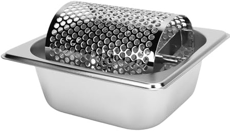 Hamwesh Rullo Spalmatore per Burro, Rullo per Burro con Fondo Rialzato in Acciaio Inossidabile Distribuzione Uniforme Sulla Piastra, Uso Multifunzionale per Hamburger, Pane, Barbecue, Grigliate,