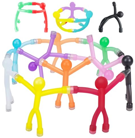 Kuvarix 10 Pezzi Giocattoli Magnetici Mini Persone, Gomma Magneti Magnetici per Frigoriferi Creativi, Divertenti da Viaggio per Bambini Adulti Frigo Ufficio Scuola Casa (Colorati)