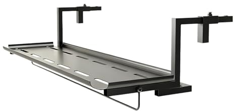 TapferBahn Tavolo da Balcone Sospeso,Tavolo da Appendere Ringhiera,Tavolo con Ringhiera Regolabile A Parete per Patio,Tavolo da Appendere A Sospensione,Multifunzionale,per Terrazza