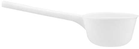 KICHOUSE Mestolo per L’Acqua con Manico lungo in Plastica Bianca Grande Capacità per Cucina Bagno e Giardino Paletta Multiuso Resistente e Facile da Pulire