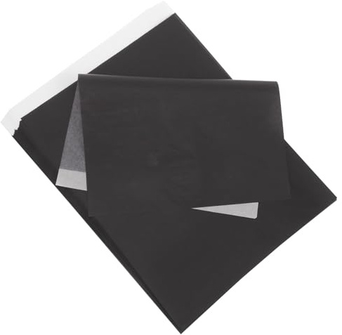 Healeved 100 Blatt Schwarzes Transferpapier A4 Langlebiges Kohlepapier für Selbstgemacht Übertragung Papier Holz Glas Metall Basteln Büro