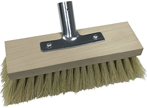 Teer-Bürste Fiber | 23 cm eckig | ohne Stiel - mit Metallstielloch