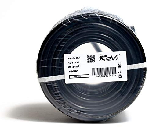 Cable H05VV-F Manguera 2x1mm 100m (Negro)