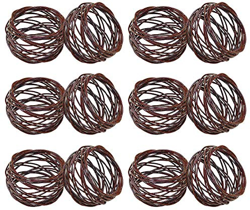 SKAVIJ Ensemble de Ronds de Serviette Faits à la Main Noel pour Tous Les Jours, décoration de Action de Grace Table à Manger