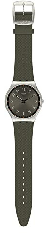 Swatch herr analog schweizisk kvarts klocka med gummi armband SS07S103, Grön, Rem