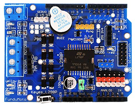 Hailege L298P Motortreibermodul Arduino UNO R3 Shield L298P Motorabschirmung H-Brücke Drive Shield Erweiterungsplatine Hochleistungs-DC-Schrittmotor-Controller für Arduino