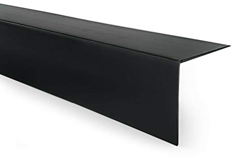 Quest PVC Winkelprofil Kunststoff Selbstklebend Kantenschutz Eckenschutz Eckleiste Winkelleiste, 20x20mm, 150cm, schwarz