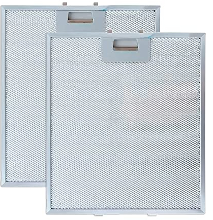Pack 2 Filtros Metálicos para Campana Extractora de Cocina y Acondicionadores de aire KE0001781 Compatible con Campanas Fagor, Edesa, Aspes, Balay | 30,5x26,8cm | Color Plateado