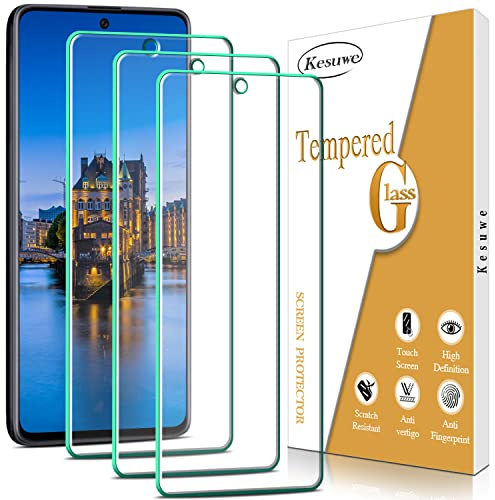 Kesuwe 3 Stück Panzer Glas für Samsung Galaxy A51 / A51 5G / A51 5G UW | Anti-Kratzen, Blasenfrei, 9H Härte Schutzfolie, Hülle Freundlich, Einfache Installation
