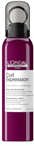 L'Oréal Professionnel Paris Spray Acceleratore dell'Asciugatura, Per Ridurre i Tempi di Asciugatura, Arricchito con Glicerina, Urea H e Semi di Ibisco, Serie Expert Curl Expression, 150 ml