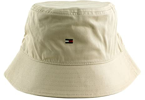 Tommy Hilfiger Herren Fischerhut TH Flag Bucket Hat , Beige (Classic Beige), Einheitsgröße