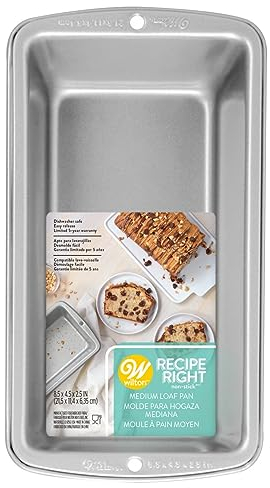 Wilton Recipe Right Teglia media per pagnotte, 21,6 x 11,4 x 6,35 cm
