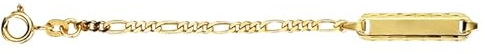 JC Schmuck 585 Gold Baby ID-Armband Kinder Goldarmband 16 cm I Figaro Armband mit Gravur Taufarmband Gold Namensarmband I Babyarmband mit Namen I Kinderschmuck made in Germany I 5.53063.5
