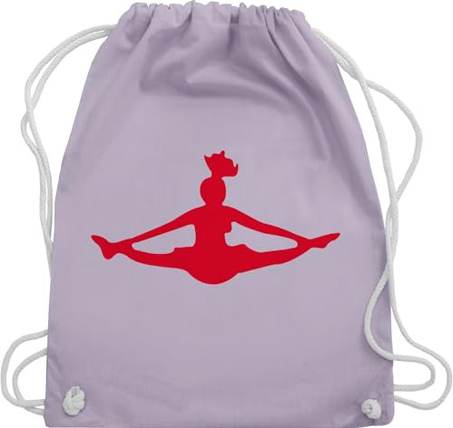 Turnbeutel Rucksack - Tanzen Geschenk - Cheerleading - Unisize - Pastell Lila - gym bag stoff kordel baumwoll beutel kinderturnbeutel tänzer cheerleader tasche damen mit spruch tanzen, tanzsport