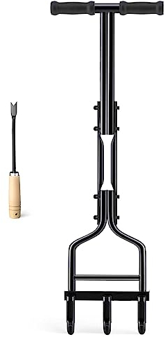 Kedoxi Aerifizierer für Rasen, Heavy Duty Hohl Tine Rasenlüfter 38In, Rasenlüfter Manuell Rasenbelüfter Rasenlüfter Vertikutierer Rasen für Dein Rasen oder Hof, Rasenbelüfter für verdichtete Böden