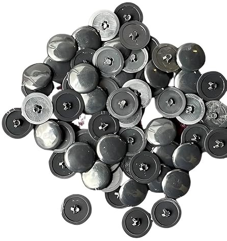 TERF® Black Press-Fit Pozi Screw Cover Cap 12mm (1/2 Inch) Diameter Push It Clip On Covers for Pozidriv Head Most of Ø 6g - 8g (3.5mm - 4mm) Screw Size - Pack of 100