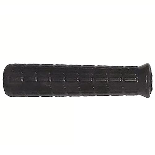 Emiif 2 Stück Gummigriffe für Schubkarre, runde Rohre, schwarz, Ersatzgriffe, Universalgriffe, rundes Loch, Griffwerkzeug, rutschfeste Gummiabdeckung, 114 x 12 mm