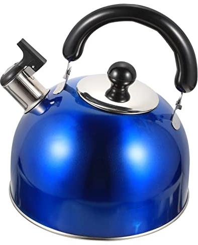 LeGDOr Pfeifenkessel, Pfeiftopf, Kaffeekessel, Haushaltskessel, Edelstahlkrug, Edelstahl-Wasserkrug, praktische Kanne, Kaffeekanne, praktische Kanne, kommerzieller Bakelit-Herd